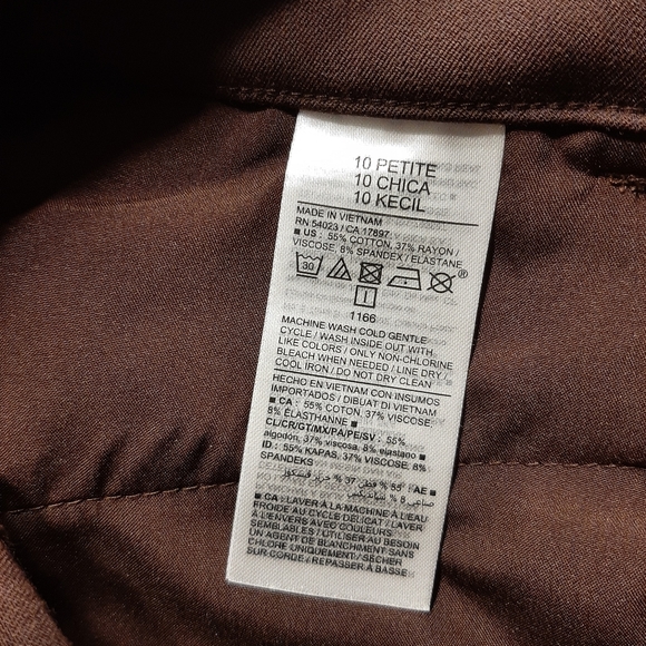 Old Navy chocolate brown pixie pants 10 petite - Picture 4 of 5